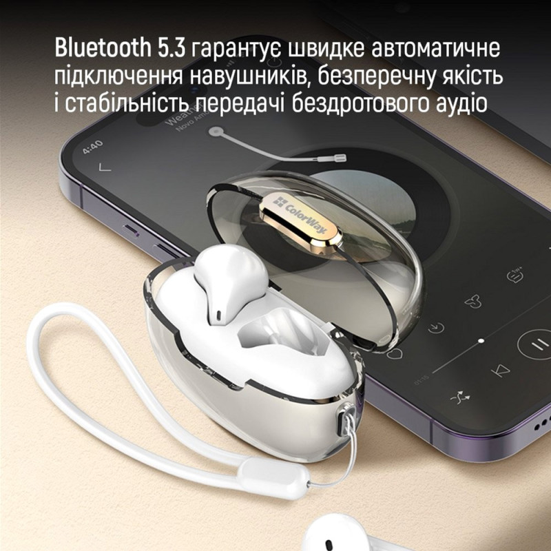 Наушники СolorWay Slim TWS-2 Earbuds White (CW-TWS2WT)