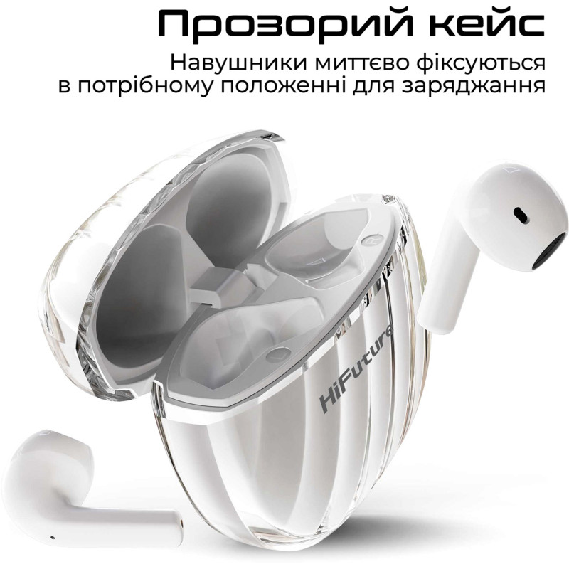 Навушники HiFuture FLYBUDS 3 Milky White