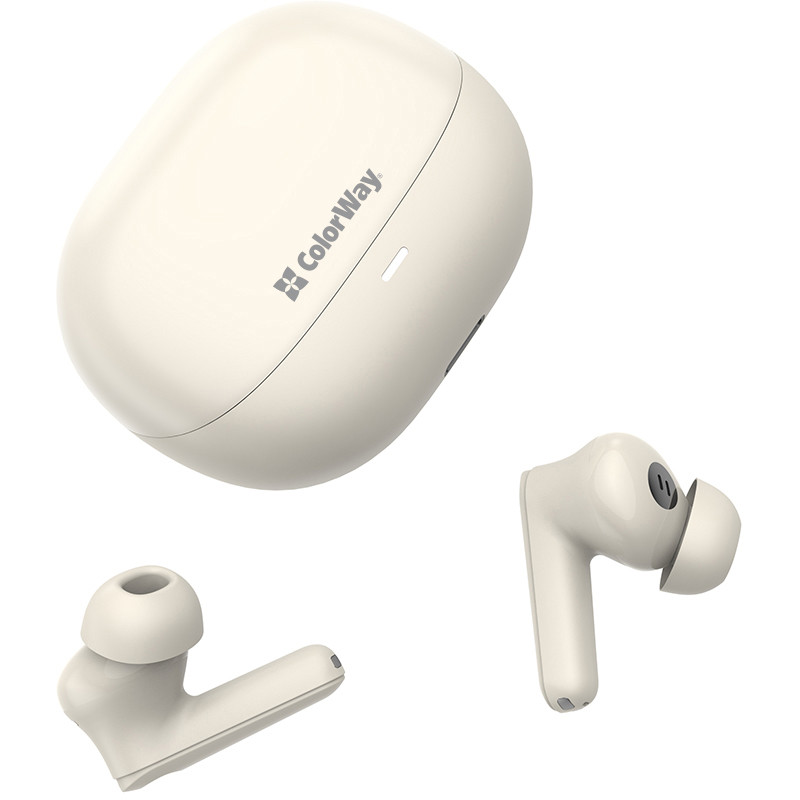 Наушники ColorWay Slim TWS-1 Earbuds Long Life Beige (CW-TWS1BE)