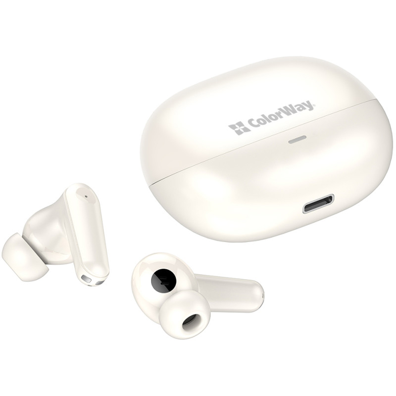 Наушники ColorWay Slim TWS-1 Earbuds Long Life Beige (CW-TWS1BE)