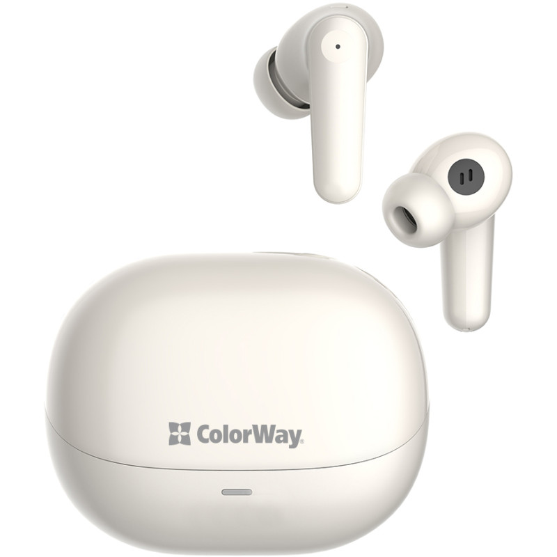 Наушники ColorWay Slim TWS-1 Earbuds Long Life Beige (CW-TWS1BE)