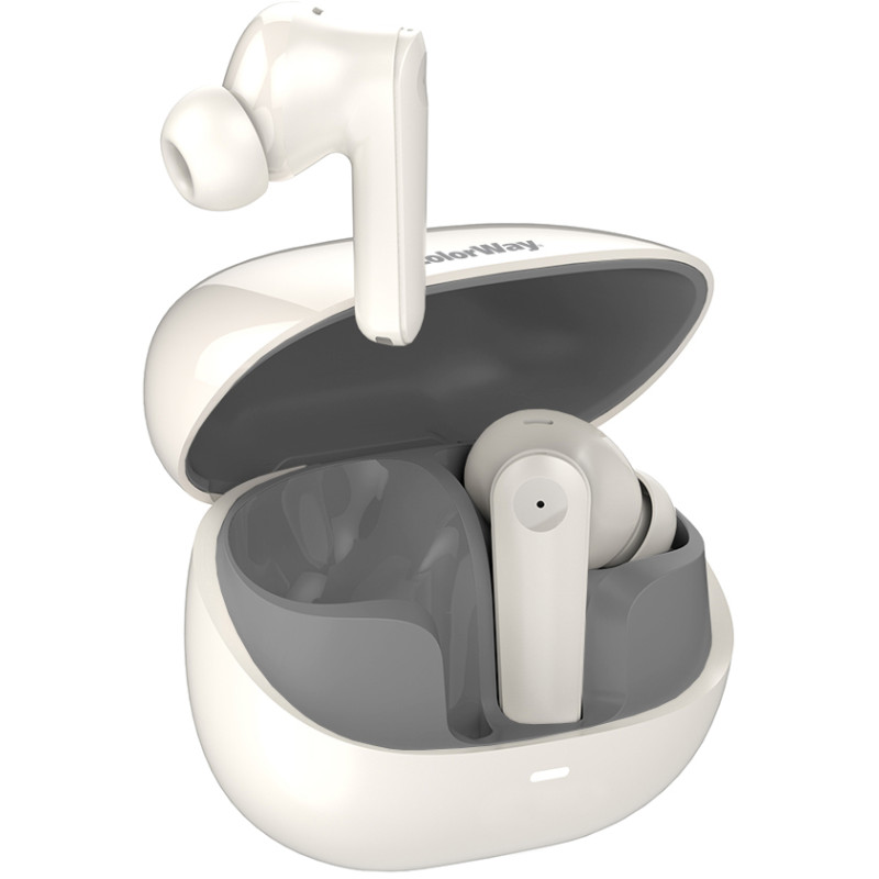 Наушники ColorWay Slim TWS-1 Earbuds Long Life Beige (CW-TWS1BE)