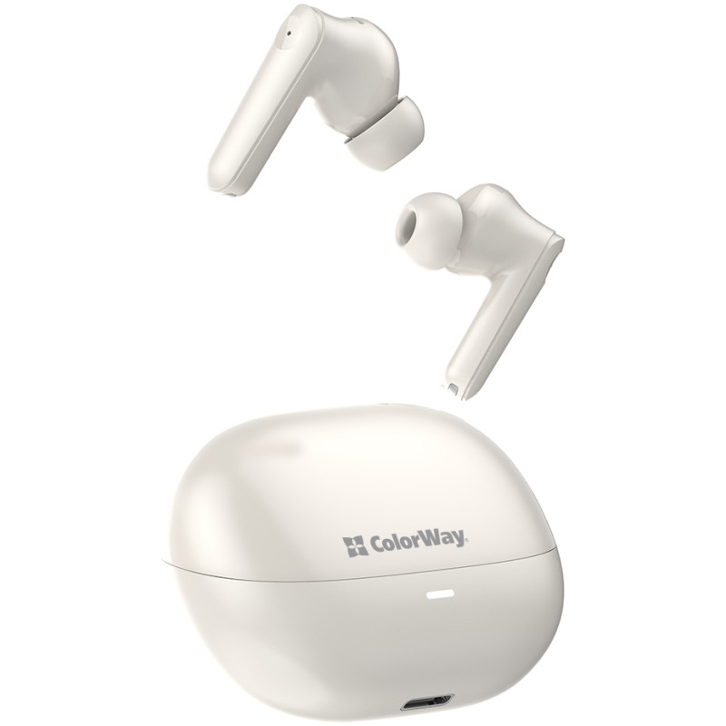 Наушники ColorWay Slim TWS-1 Earbuds Long Life Beige (CW-TWS1BE)