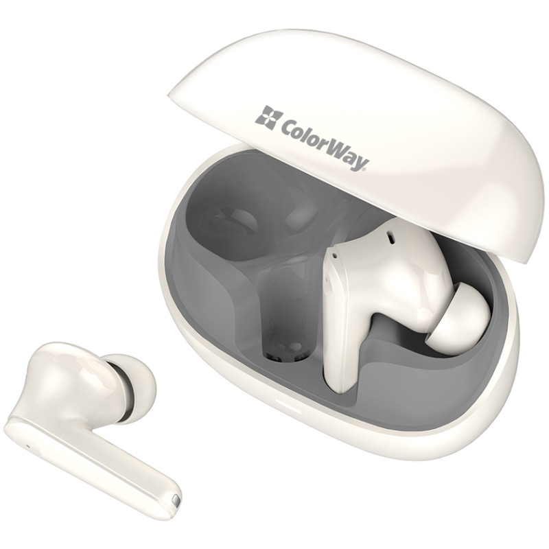 Наушники ColorWay Slim TWS-1 Earbuds Long Life Beige (CW-TWS1BE)