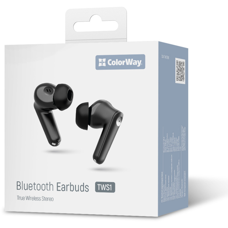 Наушники ColorWay Slim TWS-1 Earbuds Long Life Black (CW-TWS1BK1)