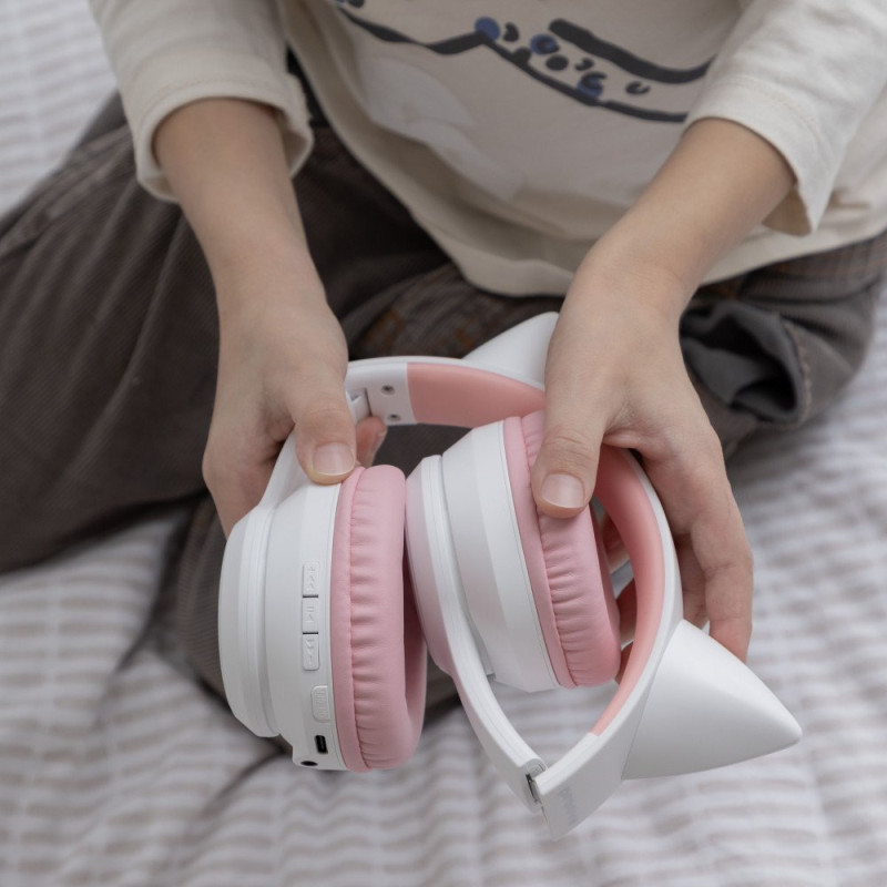 Бездротові навушники Proove Kids Neko (APP) white/pink (HPNK0001AP25)
