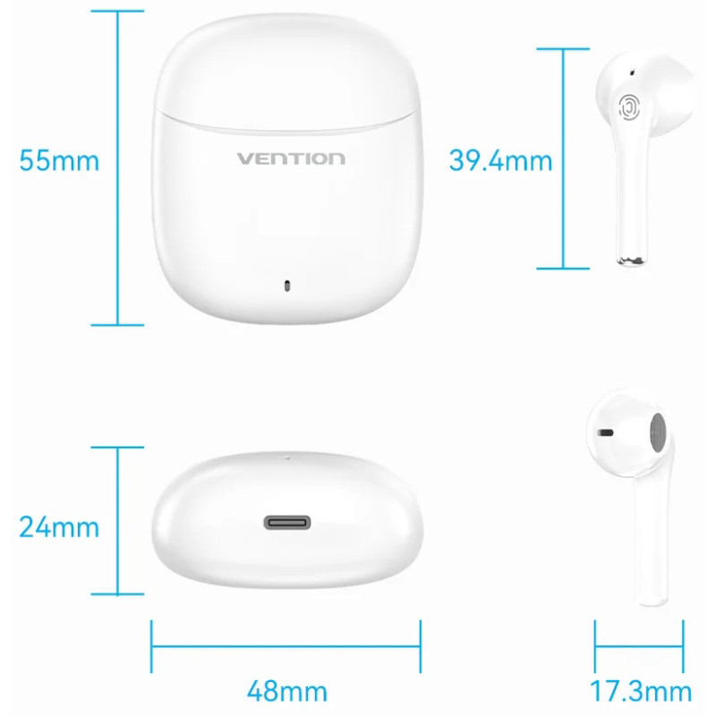 Навушники Vention Elf Earbuds E02 White (NBGW0)