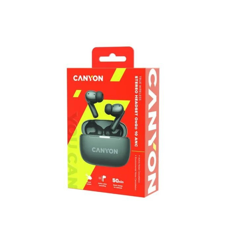 Навушники Canyon TWS-10 OnGo ANC ENC Graphite