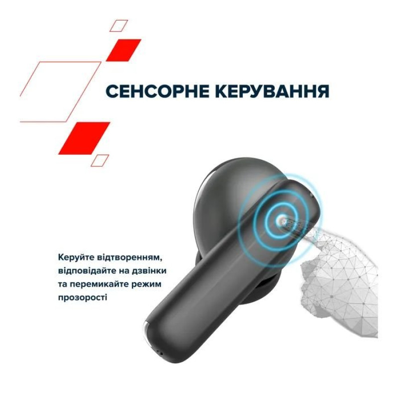 Навушники Canyon TWS-10 OnGo ANC ENC Graphite