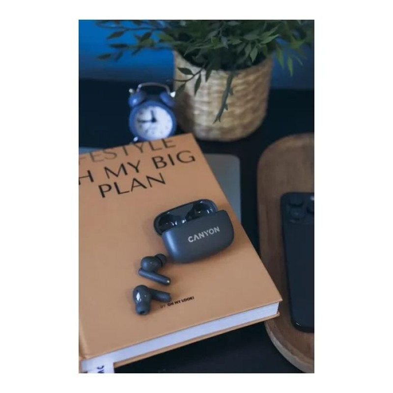 Навушники Canyon TWS-10 OnGo ANC ENC Graphite