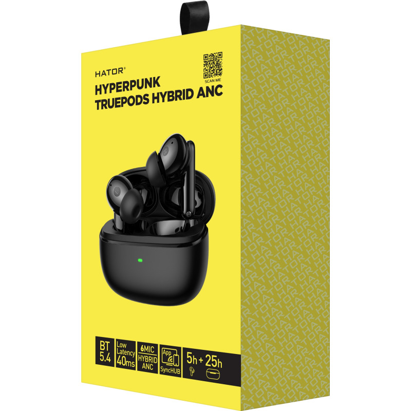 Hator Truepods Hybrid Anc Black (HTA431)