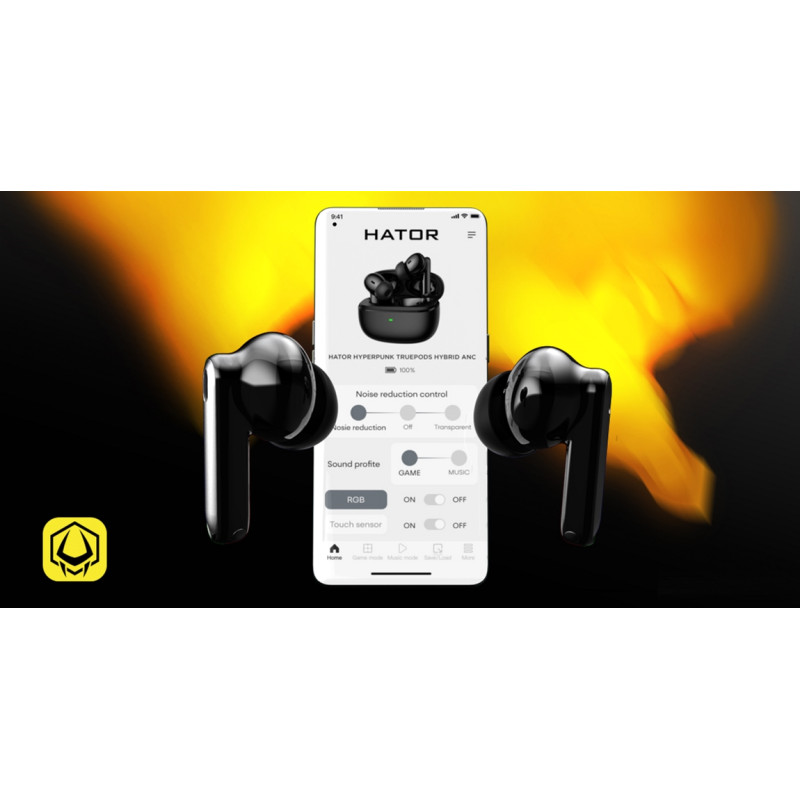 Hator Truepods Hybrid Anc Black (HTA431)
