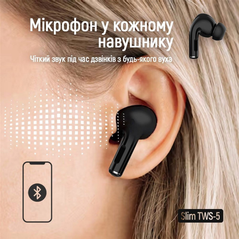 Навушники СolorWay Slim TWS-5 Earbuds Black (CW-TWS5BK)