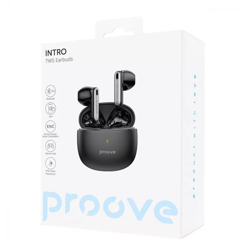 Навушники TWS Proove Intro TWS APP Black (TWYP53002201)