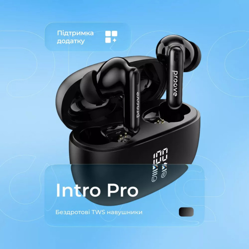 Навушники TWS Proove Intro Pro Black (TWIP0001AP15)