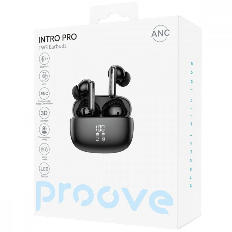 Навушники TWS Proove Intro Pro Black (TWIP0001AP15)