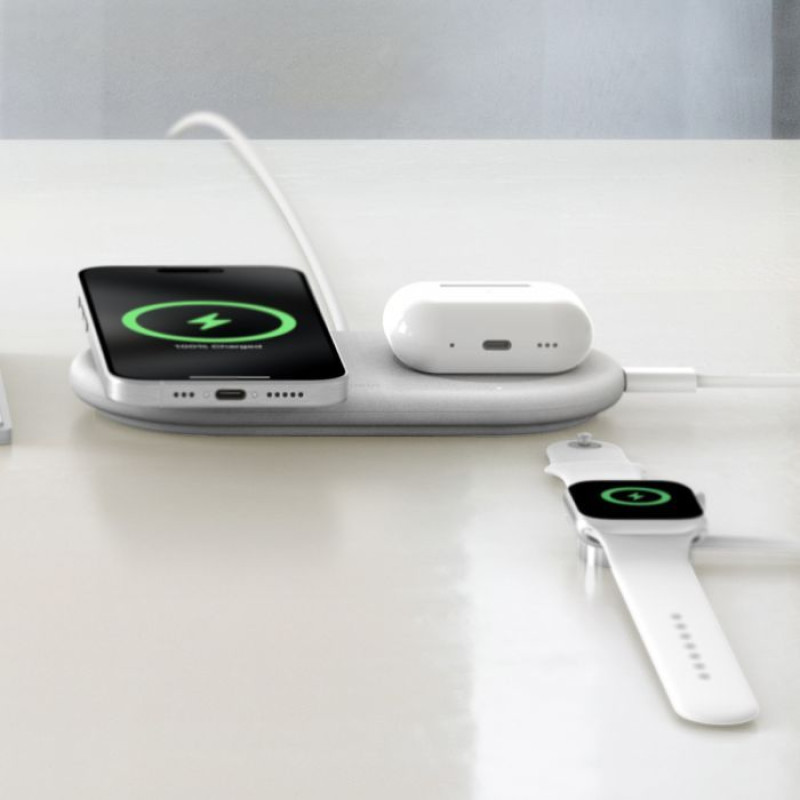 Бездротовий зарядний пристрій Belkin Magnetic Wireless Charging Pad with Qi2 15W White (WIZ021VFWH)