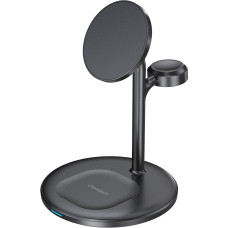 Бездротовий зарядний пристрій Choetech T585-F 3in1 Magnetic Wireless Charger Station for Apple (T585-F-101CCBK)