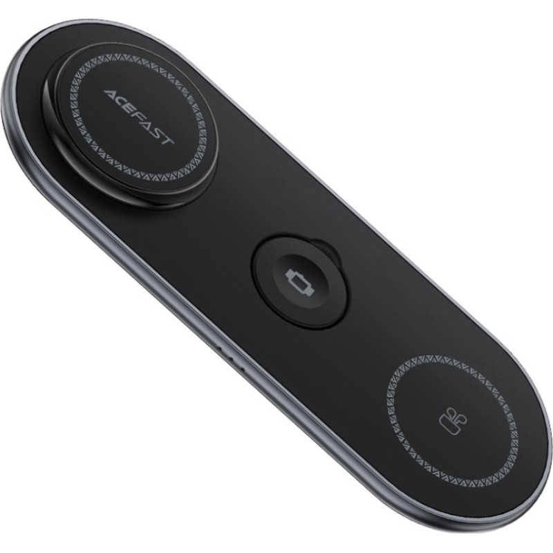 Бездротовий зарядний пристрій Acefast E19 Wireless QI 3in1 15W Black (6974316283096)