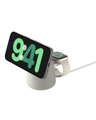 бездротовий зарядний пристрій Belkin 2in1 MagSafe Charge Station White (WIZ020VFH37)