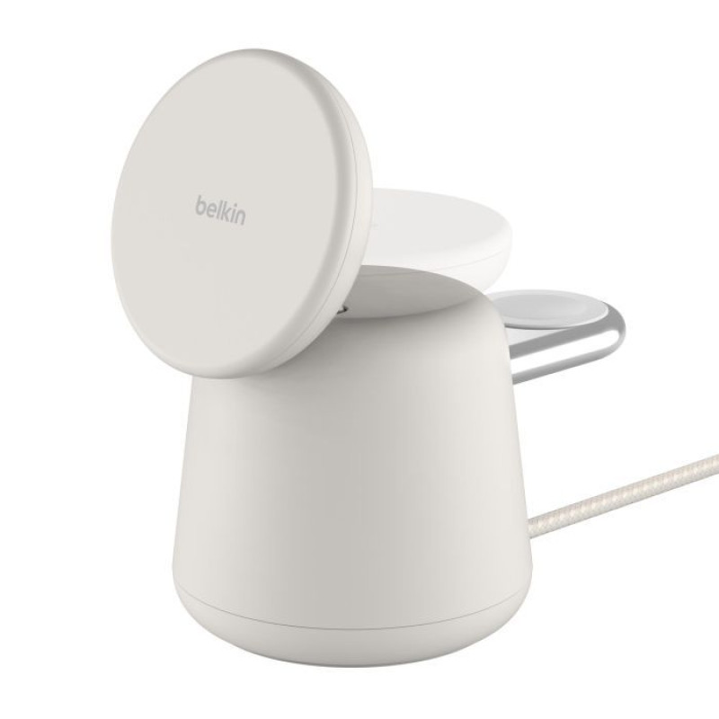 бездротовий зарядний пристрій Belkin 2in1 MagSafe Charge Station White (WIZ020VFH37)