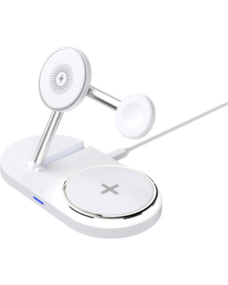 Зарядний пристрій Armorstandart Wireless Charging H101 3 in 1 Magnetic White (ARM78102)