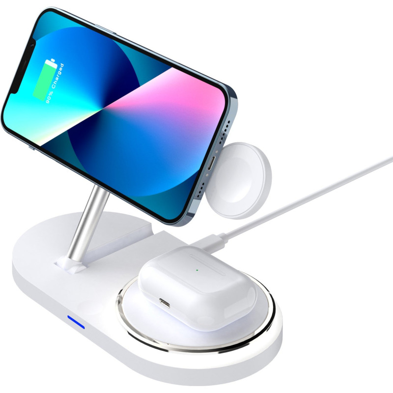 Зарядний пристрій Armorstandart Wireless Charging H101 3 in 1 Magnetic White (ARM78102)