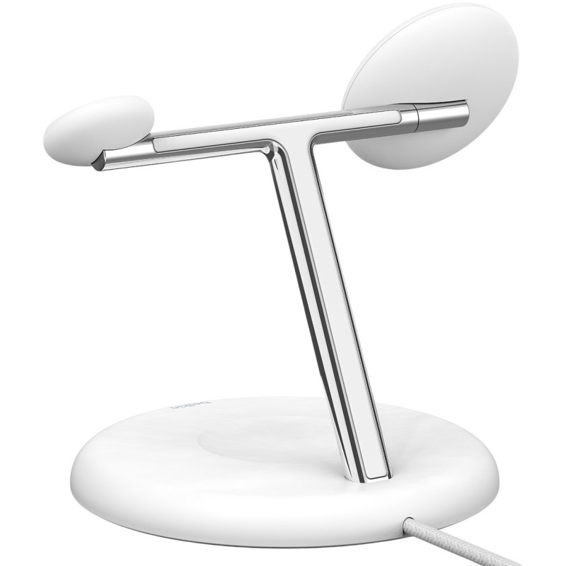Зарядний пристрій Belkin 3в1 Magnetic Adjustable Pad Qi2 15Вт (WIZ023VFWH)
