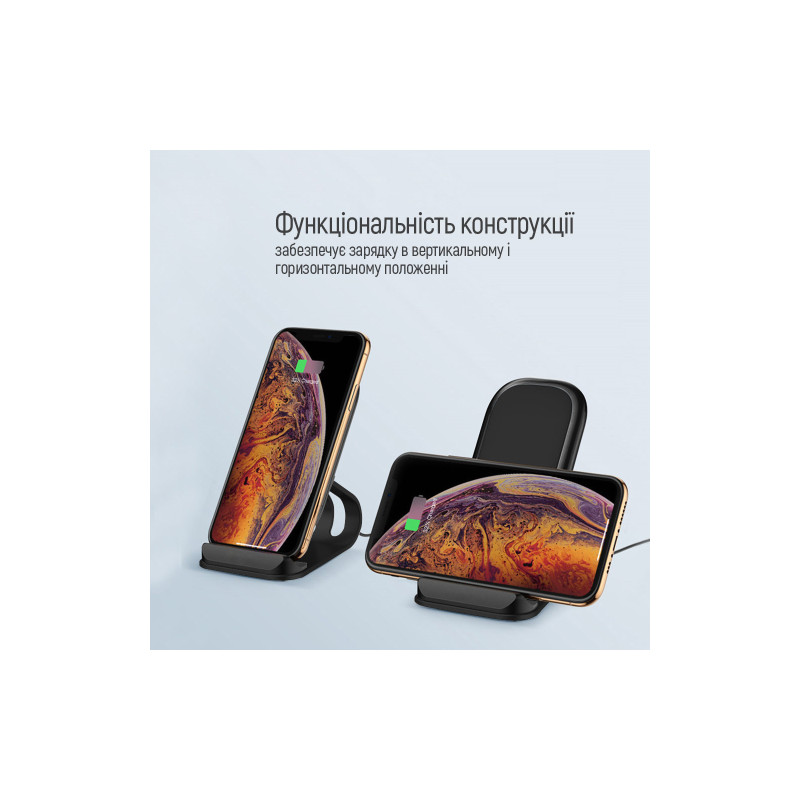 Бездротовий зарядний пристрій ColorWay Wireless Stand 15W Black (CW-CHW31Q-BK)