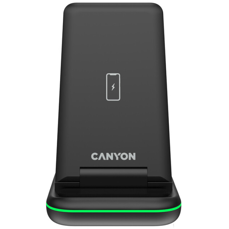 Зарядний пристрій Canyon WS-304 Foldable 3in1 Wireless charger (CNS-WCS304B)