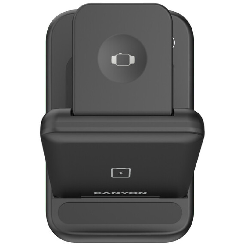 Зарядний пристрій Canyon WS-304 Foldable 3in1 Wireless charger (CNS-WCS304B)