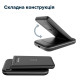 Зарядний пристрій Canyon WS-304 Foldable 3in1 Wireless charger (CNS-WCS304B)