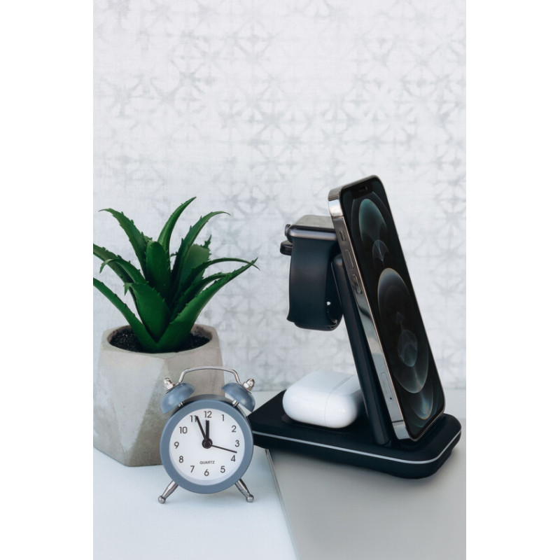 Зарядний пристрій Canyon WS-304 Foldable 3in1 Wireless charger (CNS-WCS304B)