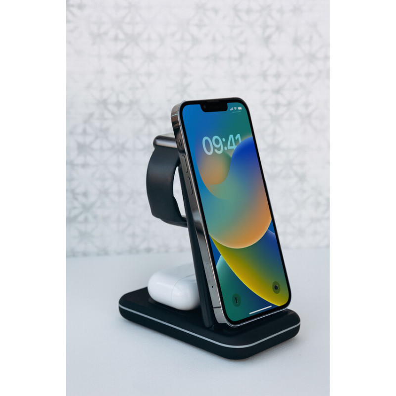 Зарядний пристрій Canyon WS-304 Foldable 3in1 Wireless charger (CNS-WCS304B)