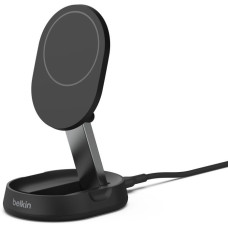 Бездротовий зарядний пристрій Belkin 15Вт Magnetic Stand Qi2 Black, адаптер USB-C 20Вт (WIA008VFBK)