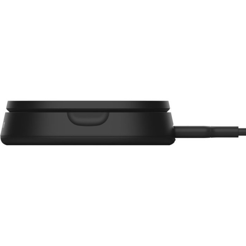 Бездротовий зарядний пристрій Belkin 15Вт Magnetic Stand Qi2 Black, адаптер USB-C 20Вт (WIA008VFBK)
