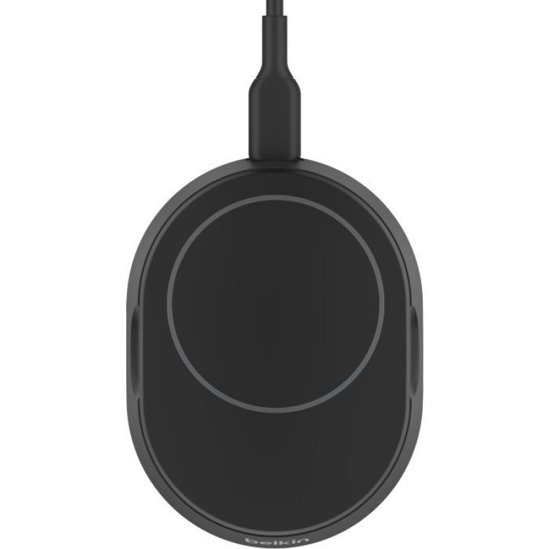 Бездротовий зарядний пристрій Belkin 15Вт Magnetic Stand Qi2 Black, адаптер USB-C 20Вт (WIA008VFBK)