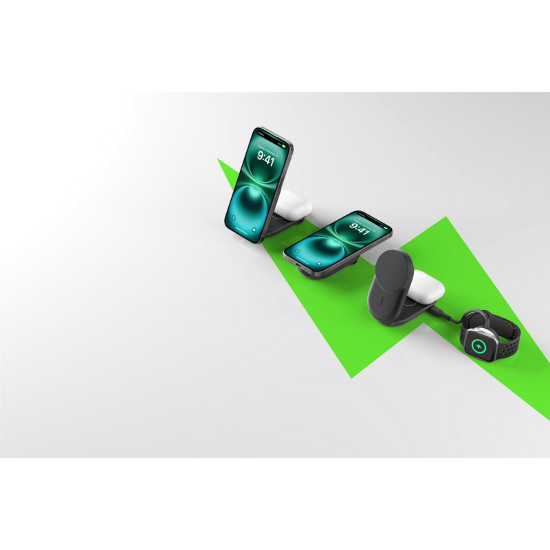 Бездротовий зарядний пристрій Belkin UltraCharge Pro 2в1 25Вт Black (WIZ039KQBK)