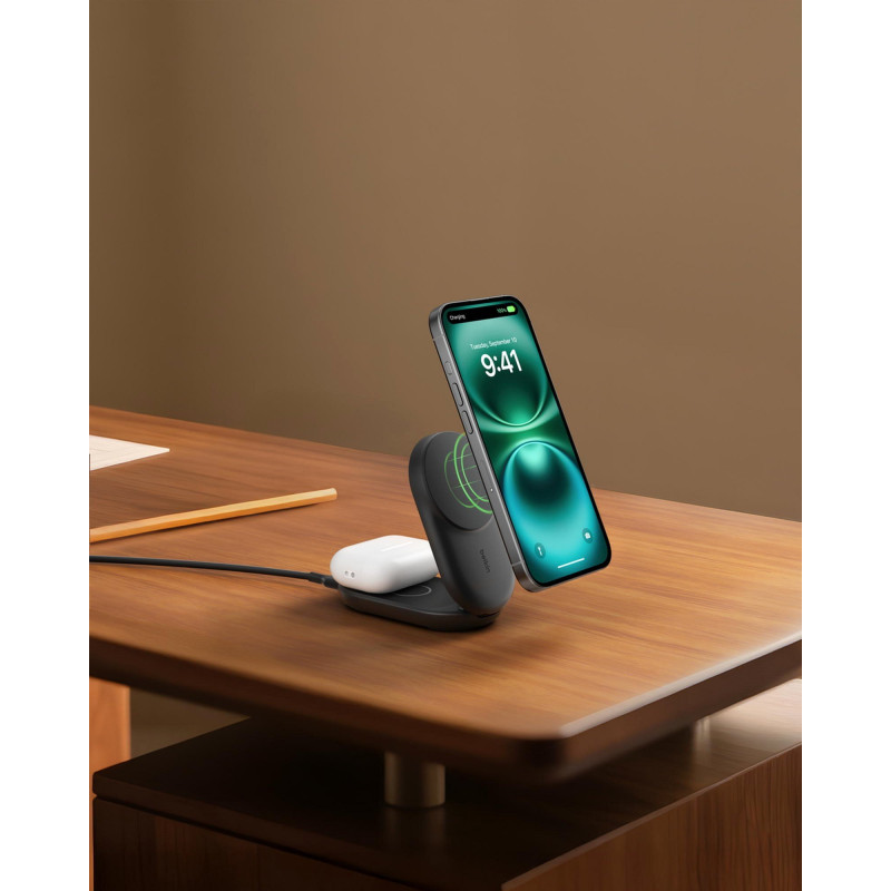 Бездротовий зарядний пристрій Belkin UltraCharge Pro 2в1 25Вт Black (WIZ039KQBK)