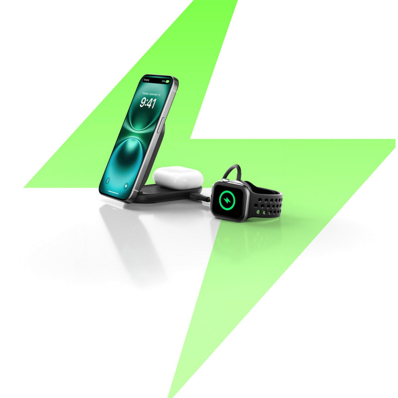 Бездротовий зарядний пристрій Belkin UltraCharge Pro 2в1 25Вт Black (WIZ039KQBK)