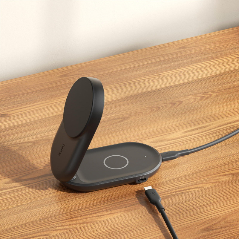 Бездротовий зарядний пристрій Belkin UltraCharge Pro 2в1 25Вт Black (WIZ039KQBK)