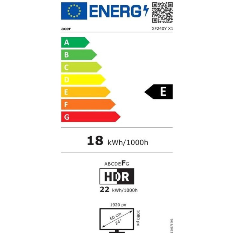 Монітор ACER XF240YX1biiph (UM.QX0EE.105)
