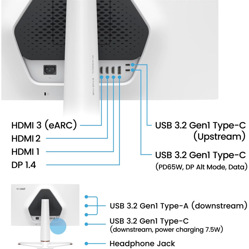 Монітор BENQ EX271U White (9H.LN2LB.TBE)