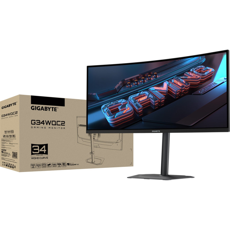 Монітор GIGABYTE G34WQC2 Gaming Monitor