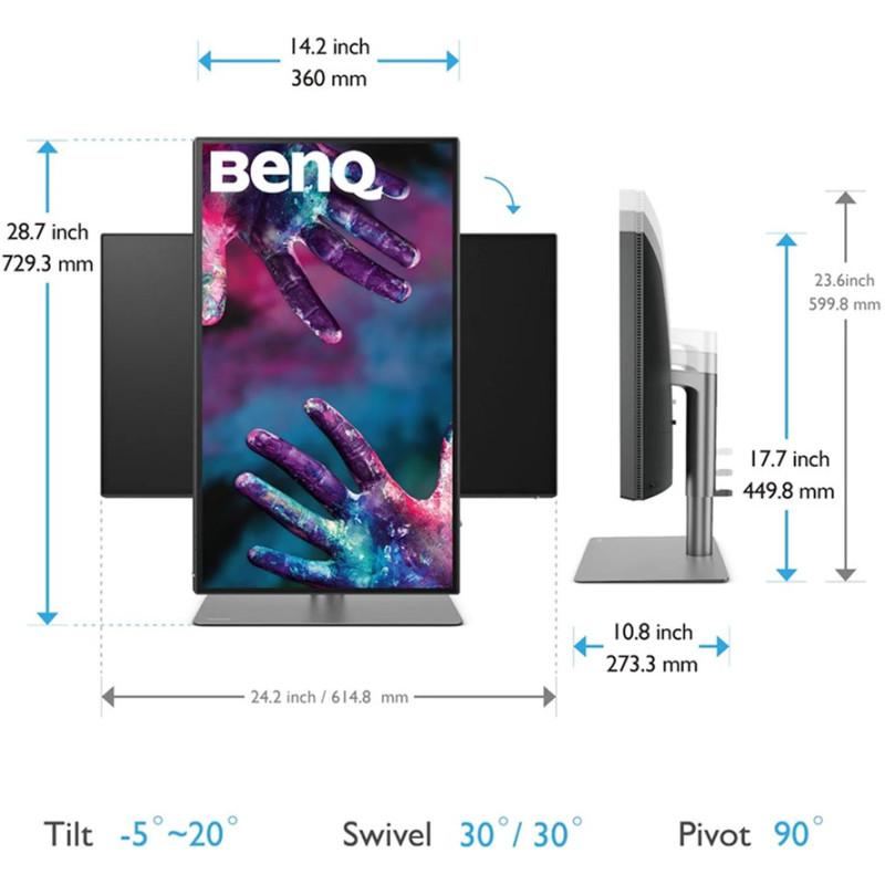 Монітор BenQ PD2725U (9H.LJXLA.TBE)
