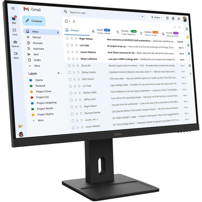 Монітор Lenovo ThinkVision E27-40 Raven Black (64BCMAT4EU)