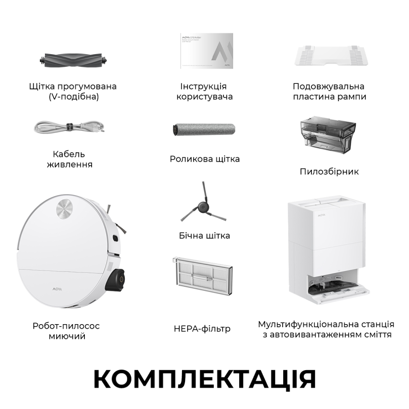 Робот-пилосос Mova S70 Roller White (RLZ12SE-Wh)