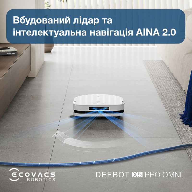 ECOVACS DEEBOT OZMO X5 PRO OMNI (DDX39) White Robo