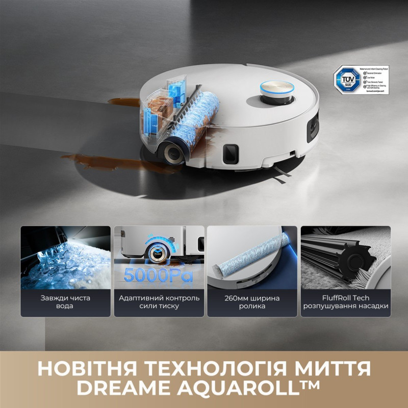 Робот-пилосос DREAME Aqua 10 Ultra Roller Complete White (RLH71DE-1-WH)