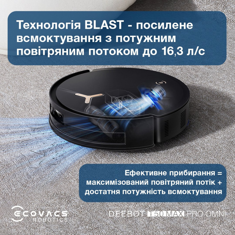 Робот-пилосос ECOVACS DEEBOT T50 MAX PRO BLACK